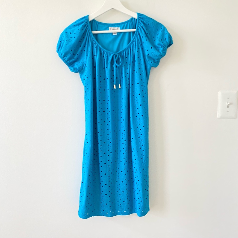 Maggy L Women’s Eyelet Dress Blue